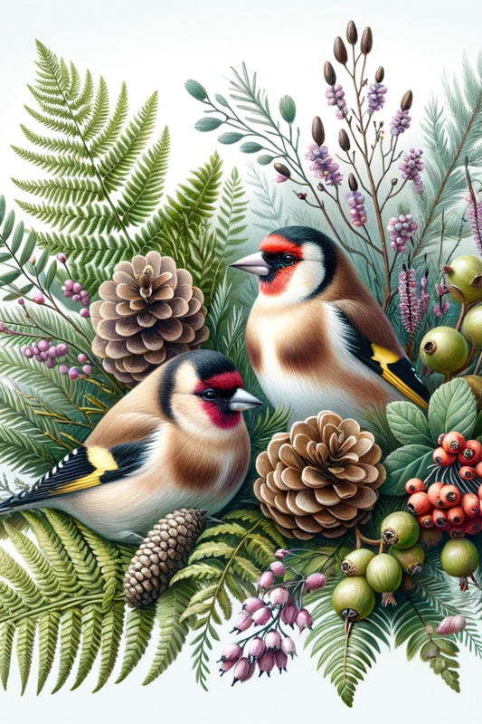 Sticker Sheet – Winter Bouquet Goldfinches Full Cat. No. 455