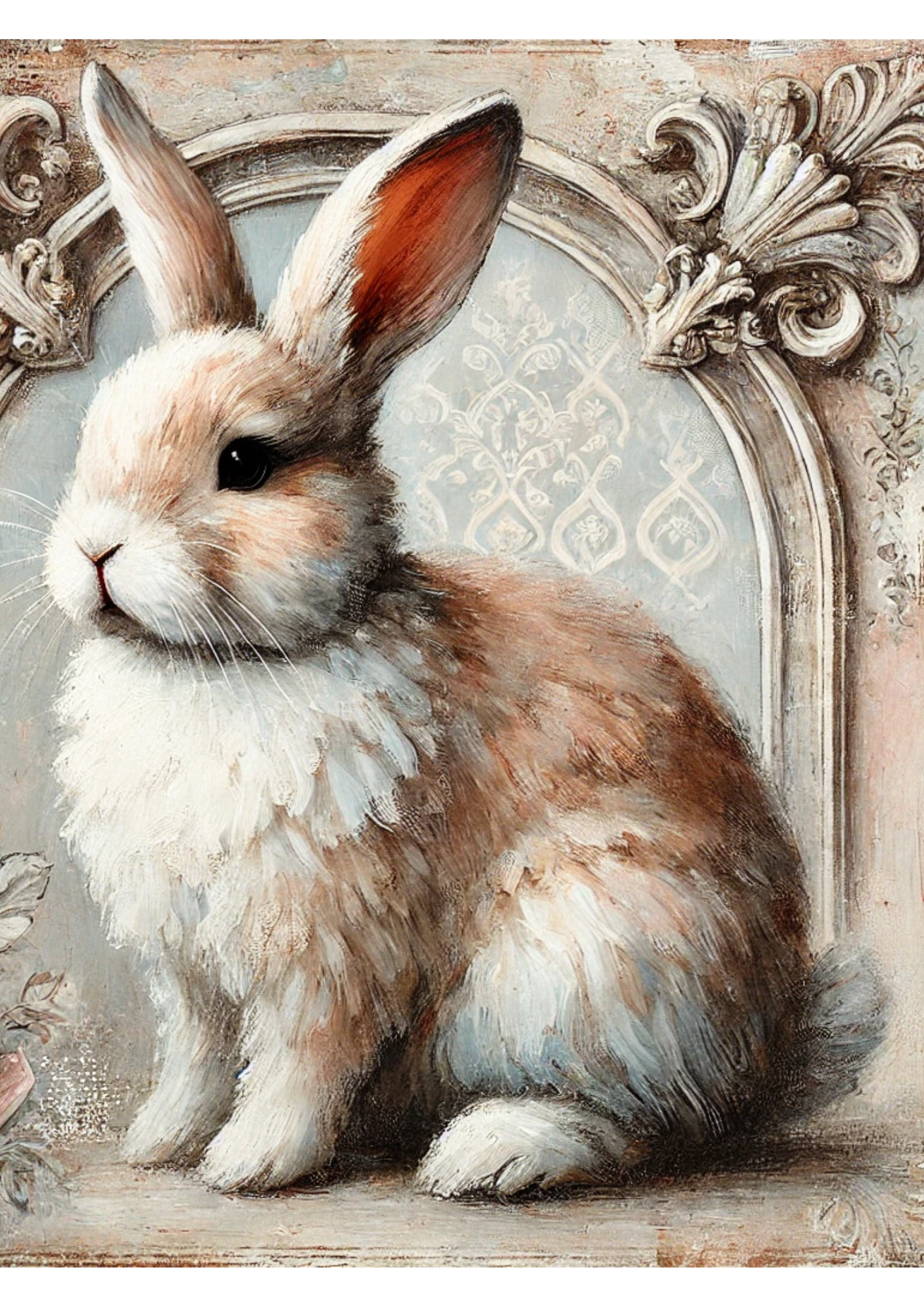 Sticker Sheet / Greeting Card – Bunny Shabby Chic Full Cat. No. 1773