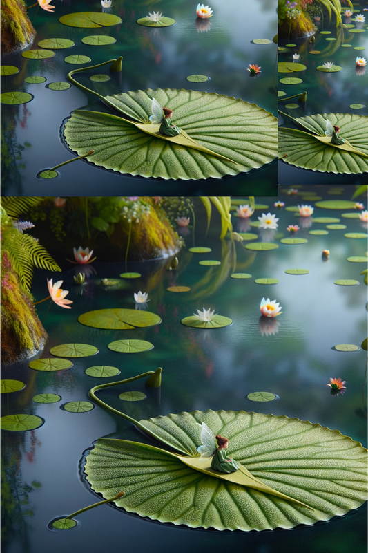 Sticker Sheet Thumbelina on a Water Lily Leaf, Cat. No. 96