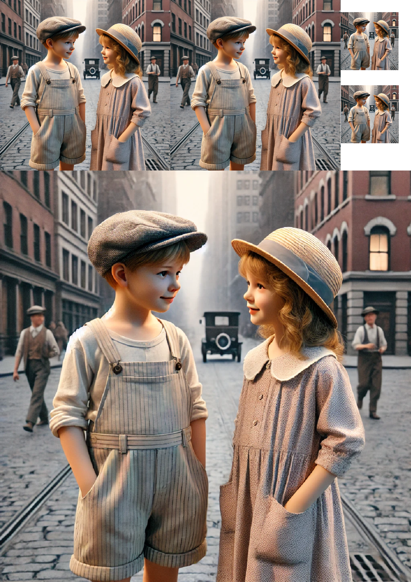 Sticker Sheet / Greeting Card – Boy And Girl In New York Collage Cat. No. 1261