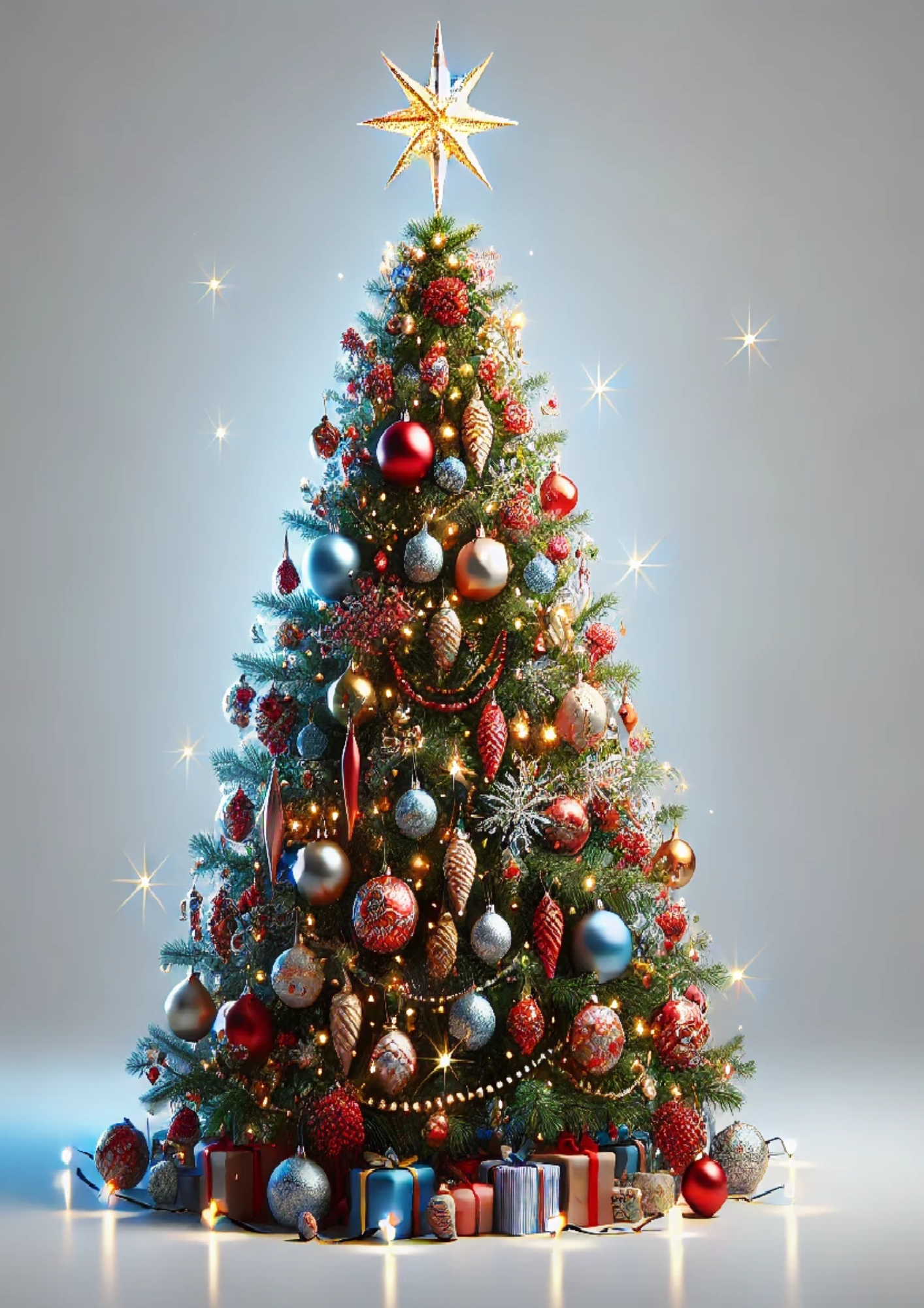 Sticker Sheet / Greeting Card – Christmas Tree Full Cat. No. 1493