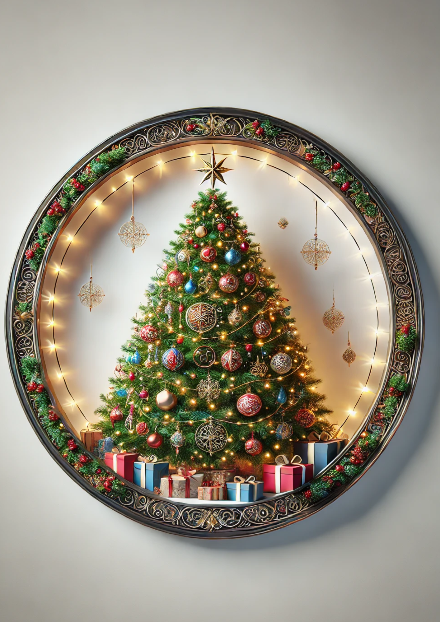 Sticker Sheet / Greeting Card – Christmas Tree Ovals Full Cat. No. 1497