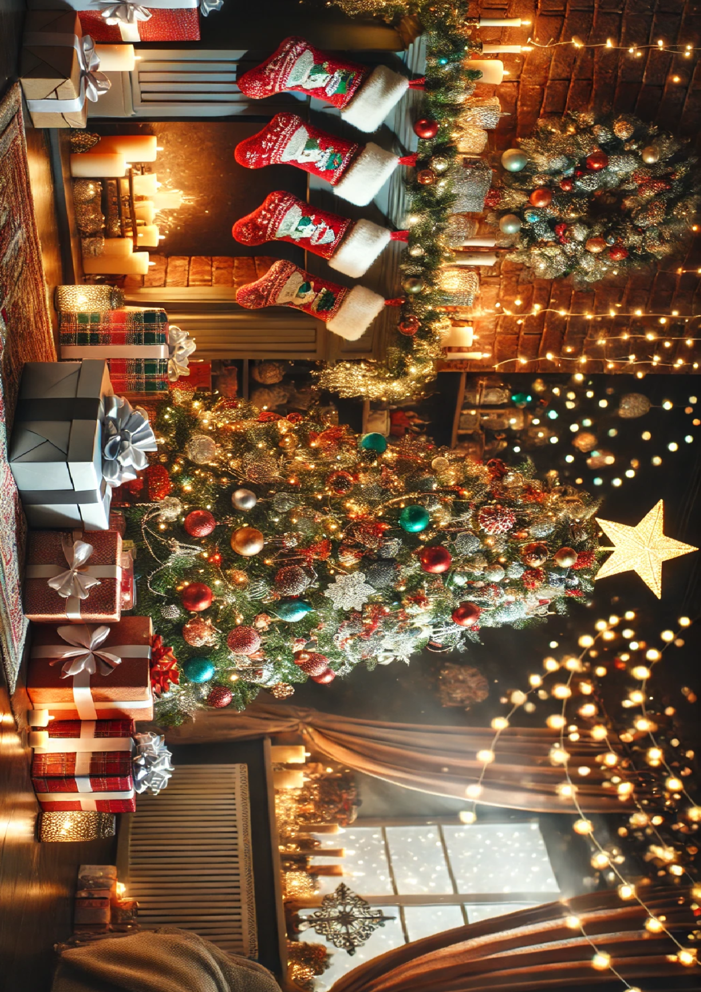 Sticker Sheet / Greeting Card – Christmas Tree and Gifts Full Cat. No. 1499