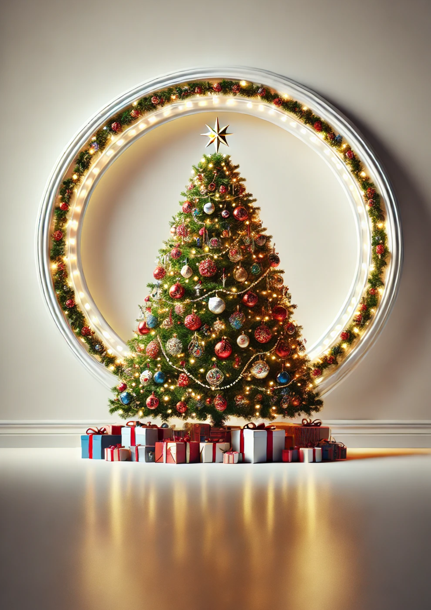 Sticker Sheet / Greeting Card – Christmas Tree In Room Full Cat. No. 1503