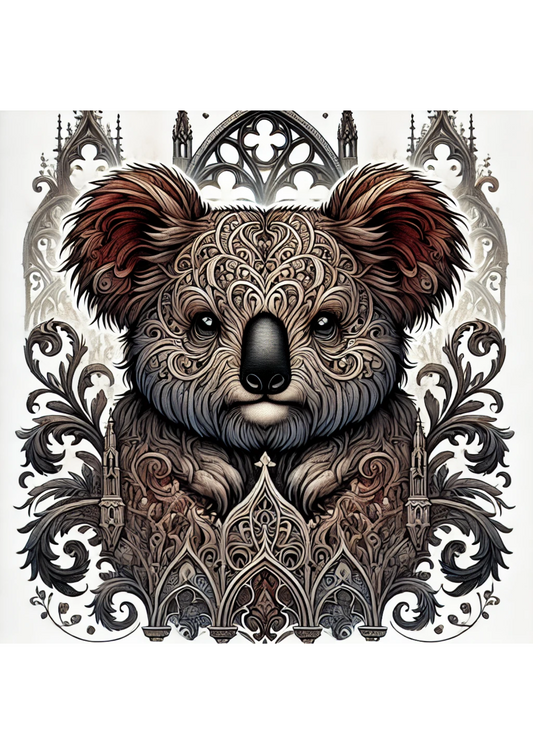 Sticker Sheet Coala Bear Gothic Style Full Cat. No. 1705