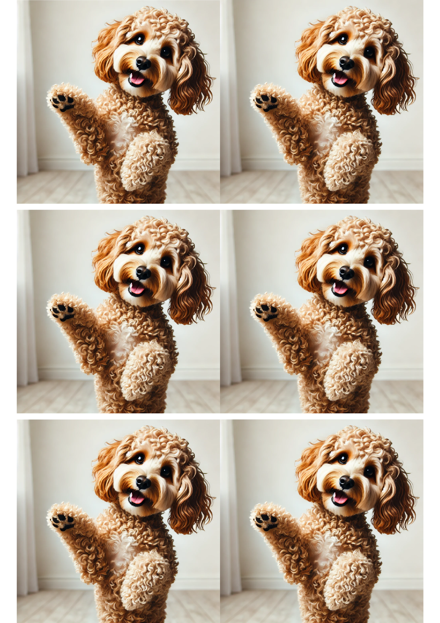 Sticker Sheet / Greeting Card – Cockapoo Dog Collage Cat. No. 2565