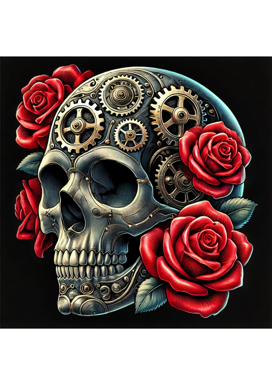 Sticker Sheet – Skull And Roses Steampunk Full Cat. No. 2814