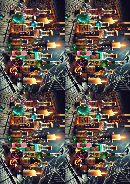 Sticker Sheet Magic Potions Collage Cat. No. 1598