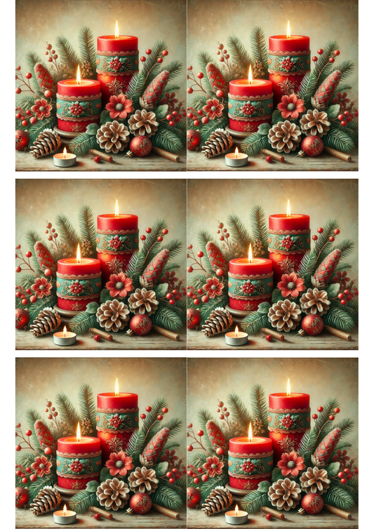 Sticker Sheet – Red Candles Collage Cat. No. 2815