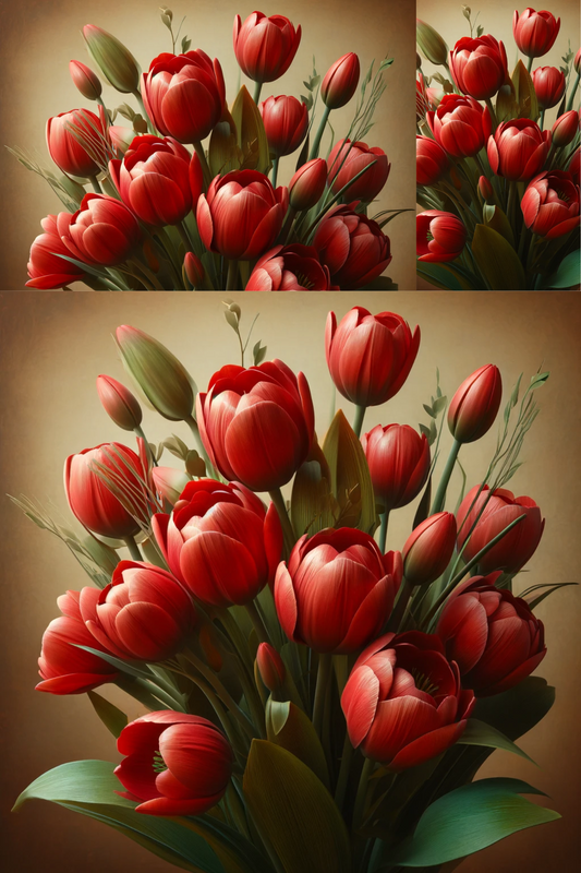 Stickerbogen Rote Tulpen Kat. Nr. 99