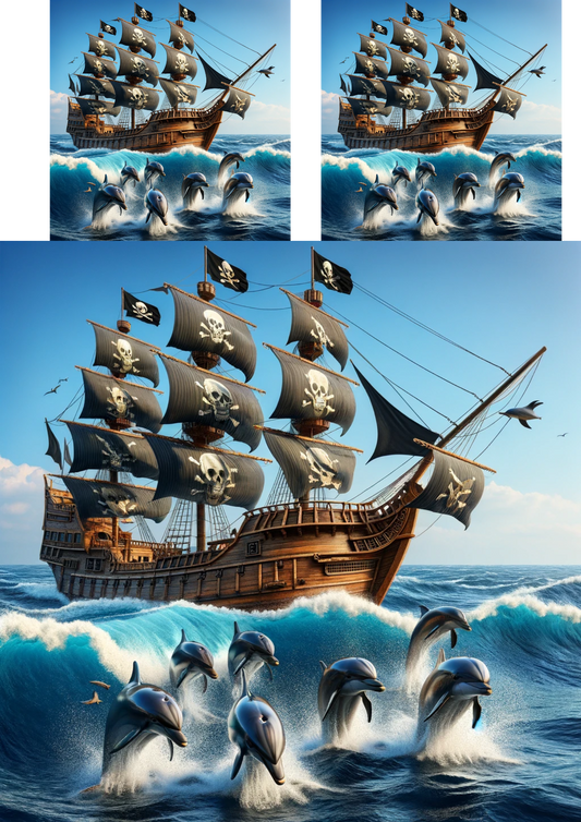 Stickerbogen Delfine und Piraten 2 Kat. Nr. 102