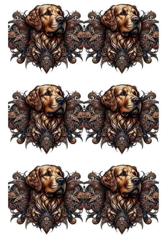 Sticker Sheet Golden Retriever Dog Collage Cat. No. 1710