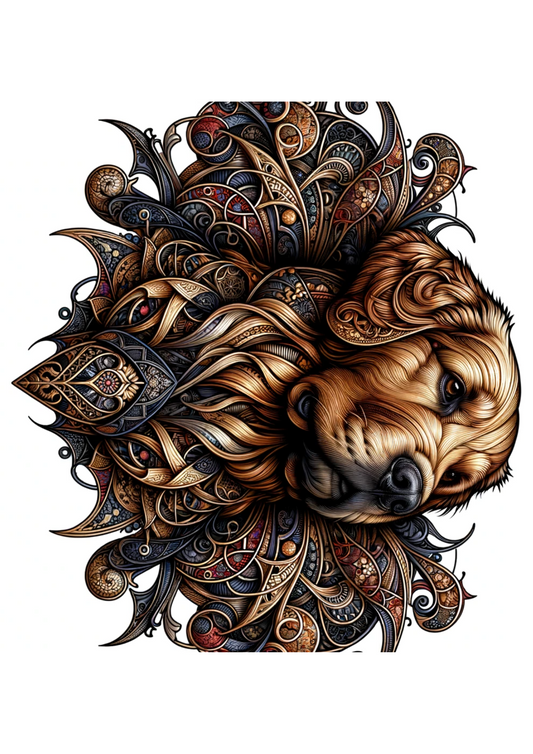 Sticker Sheet Golden Retriever Dog Full Cat. No. 1711