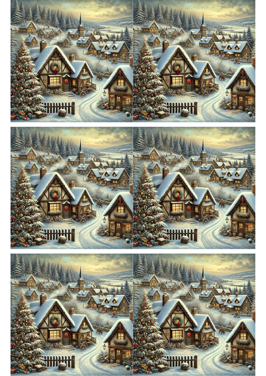 Sticker Sheet Home Christmas Time Collagel Cat. No. 1720