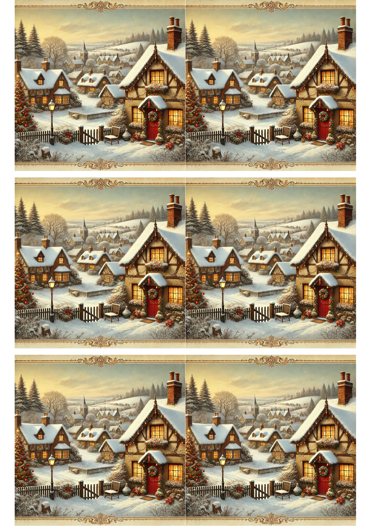 Sticker Sheet / Greeting Card – Home Christmas Time 2 Collage Cat. No. 1722