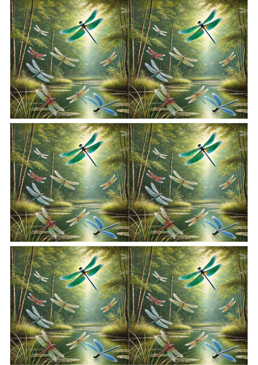 Sticker Sheet Dragonflies Collage Cat. No. 1825