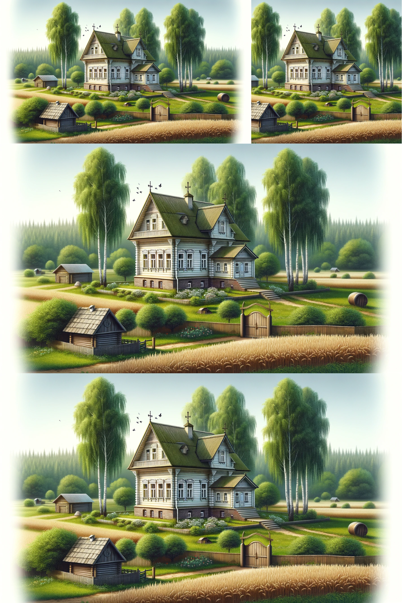 Sticker Sheet / Greeting Card – , Noble Manor Collage, Cat. No. 112