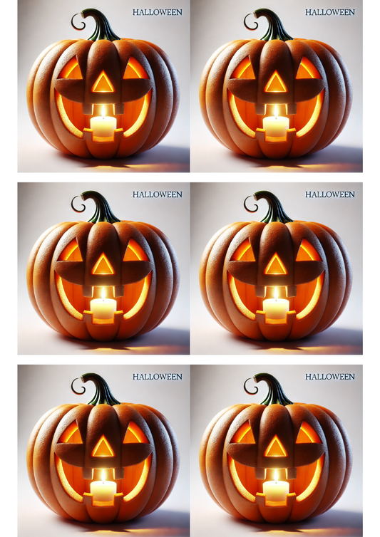 Sticker Sheet Halloween Pumpkin Collage Cat. No. 1606