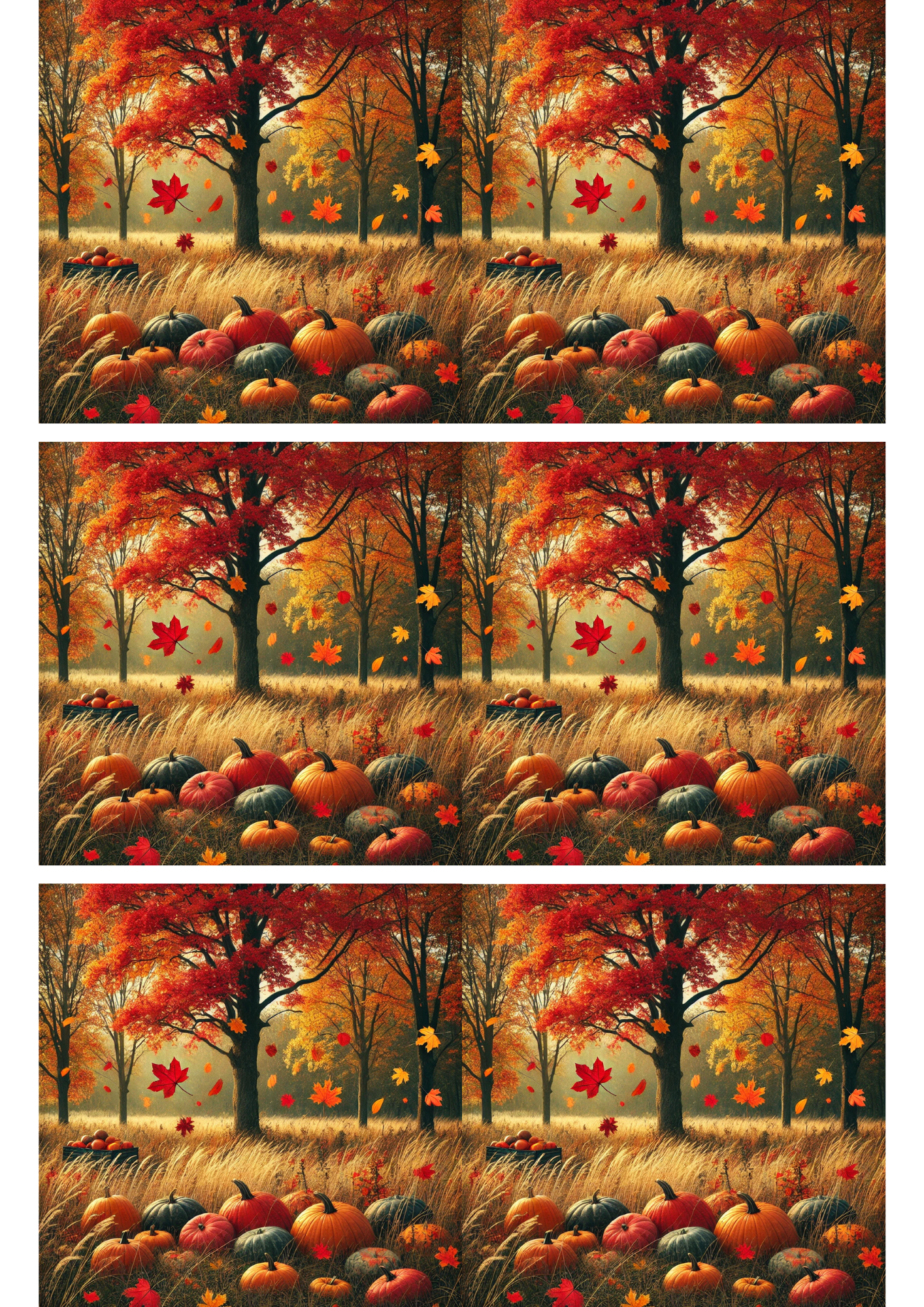 Sticker Sheet / Greeting Card – Pumpkins 2 Collage Cat. No. 2569