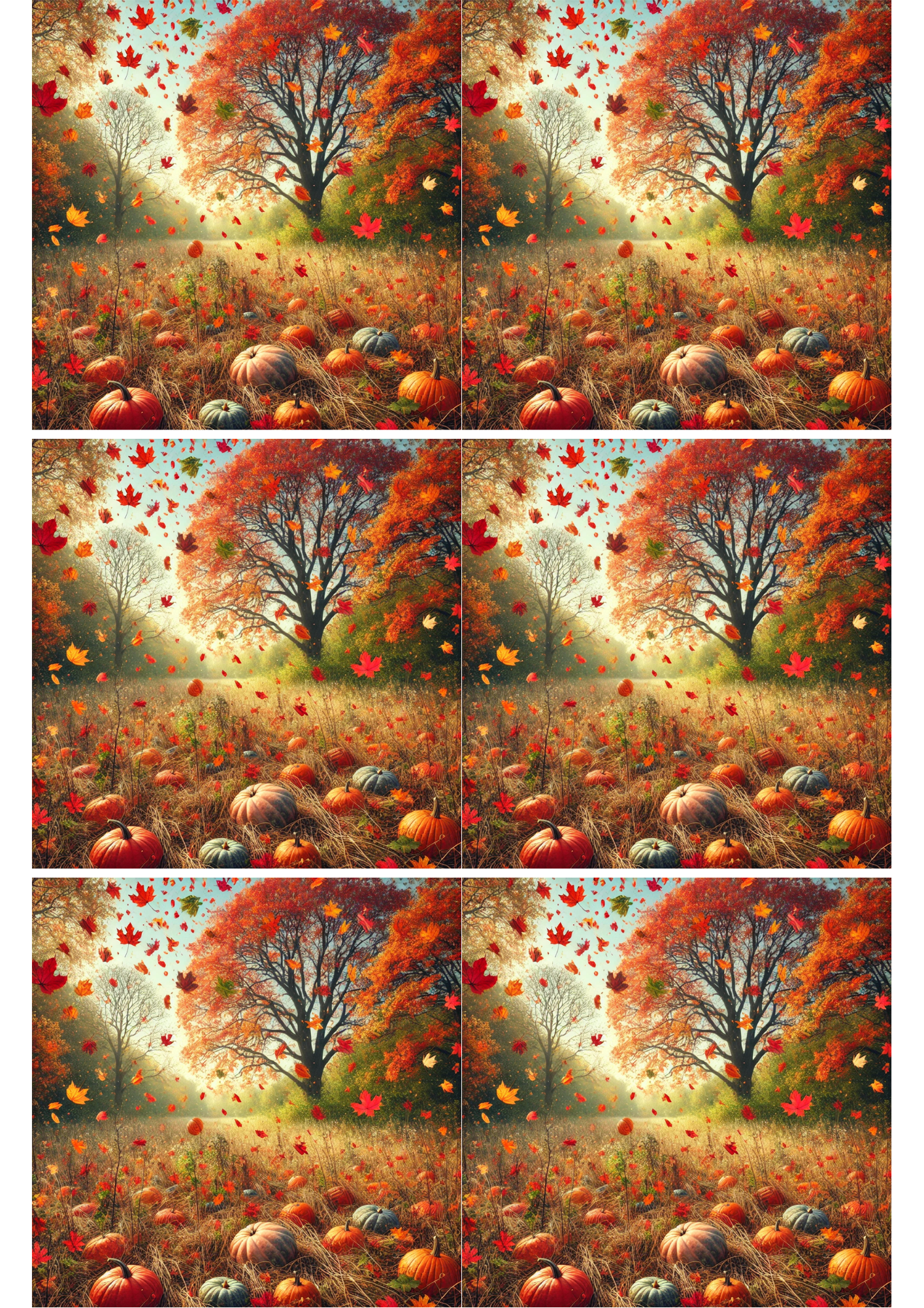 Sticker Sheet / Greeting Card – Pumpkins 3 Collage Cat. No. 2571