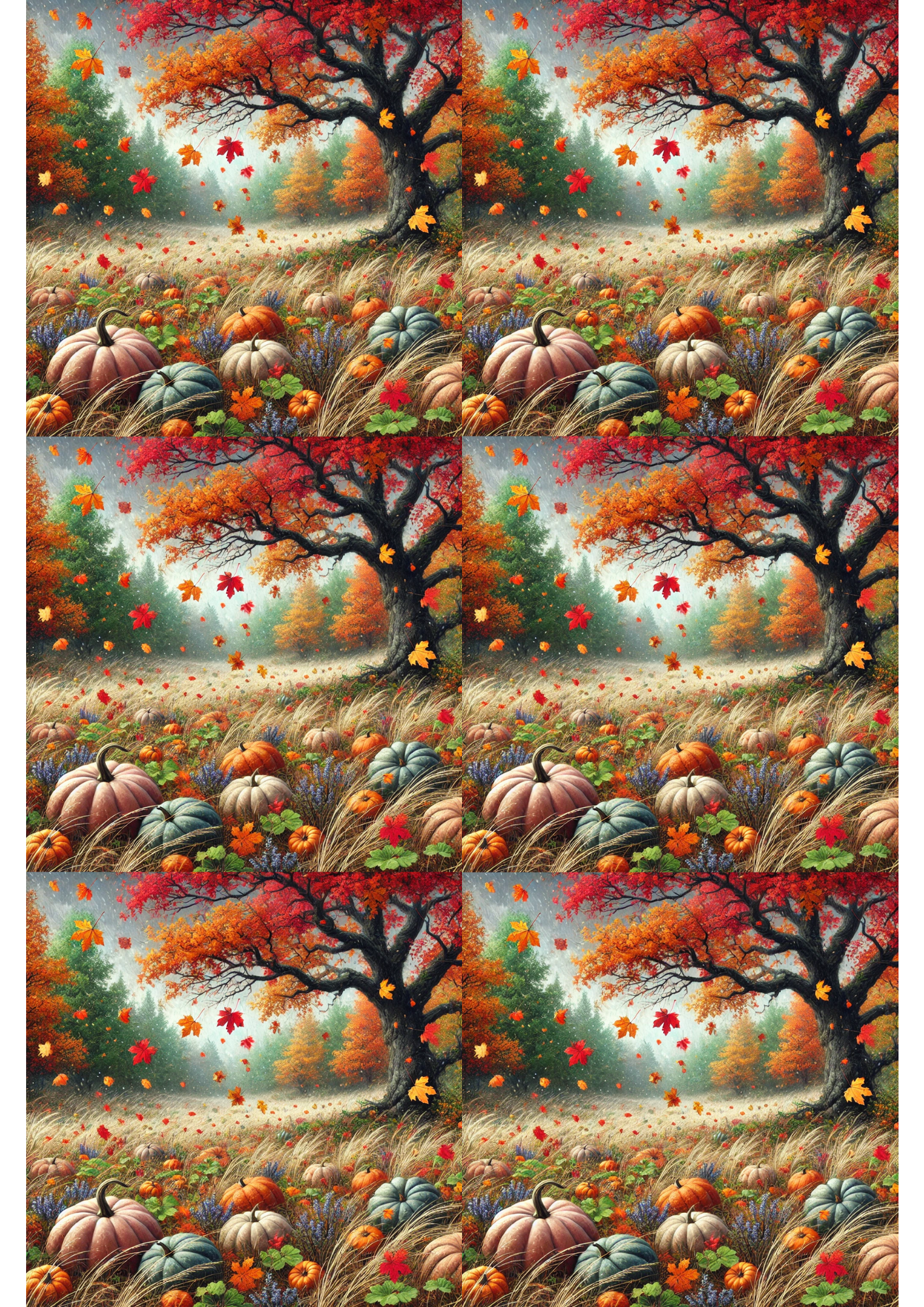 Sticker Sheet / Greeting Card – Pumpkins 4 Collage Cat. No. 2573