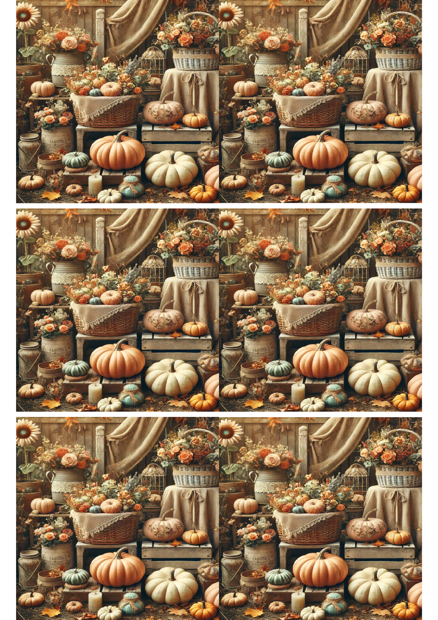 Sticker Sheet / Greeting Card – Pumpkins Collage Cat. No. 2567