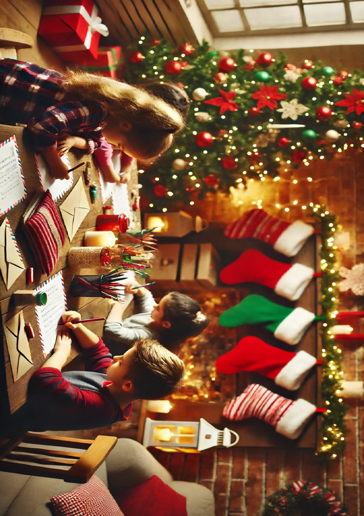 Sticker Sheet / Greeting Card – Children Write a Letter to Santa Claus Full Cat. No. 1517