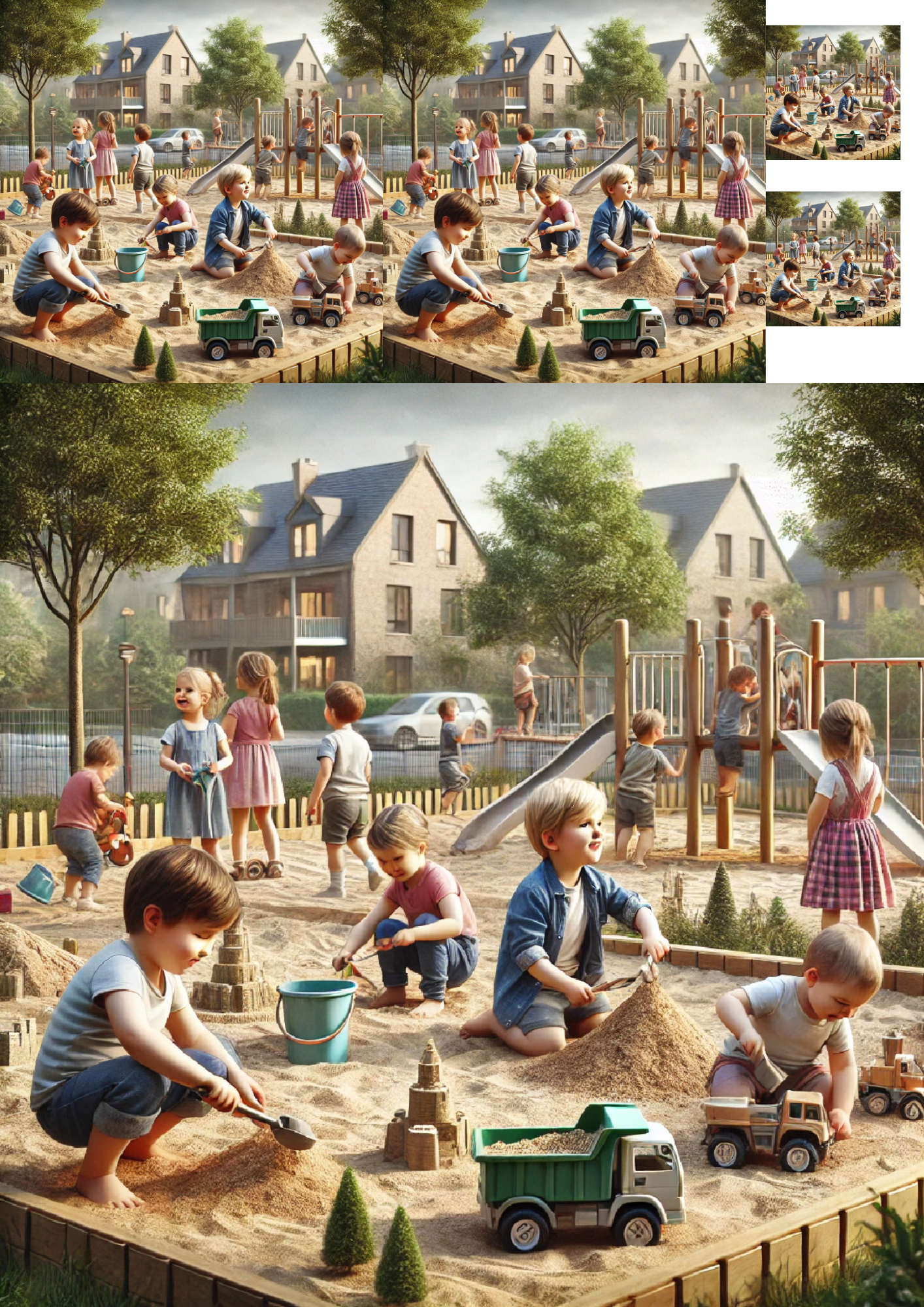 Sticker Sheet / Greeting Card – Modern Children Collage Cat. No. 1275