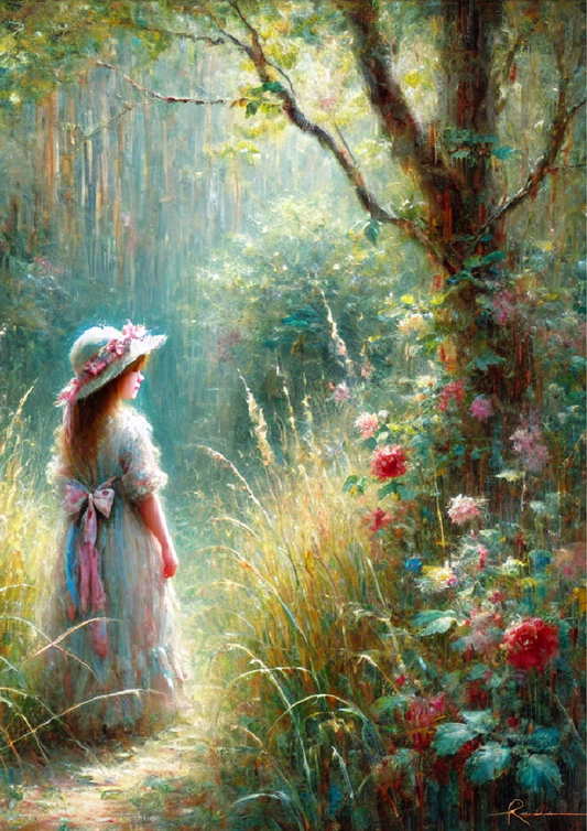 Sticker Sheet Little Girl In The Secret Garden Full Cat. No. 1278