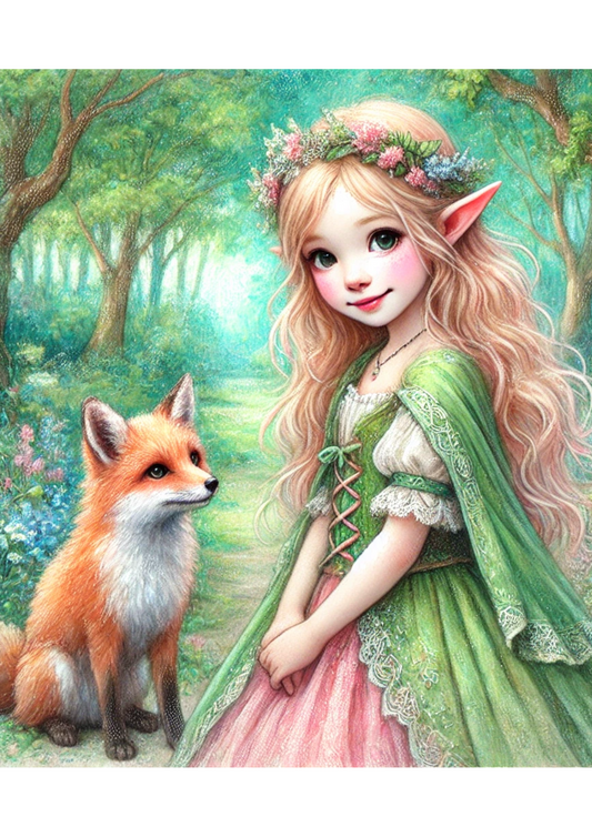 Sticker Sheet Fox And Forest Elf Full Cat. No. 1877