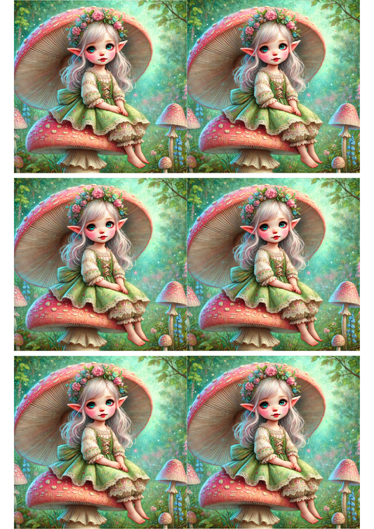 Sticker Sheet Forest Elf 2 Collage Cat. No. 1880