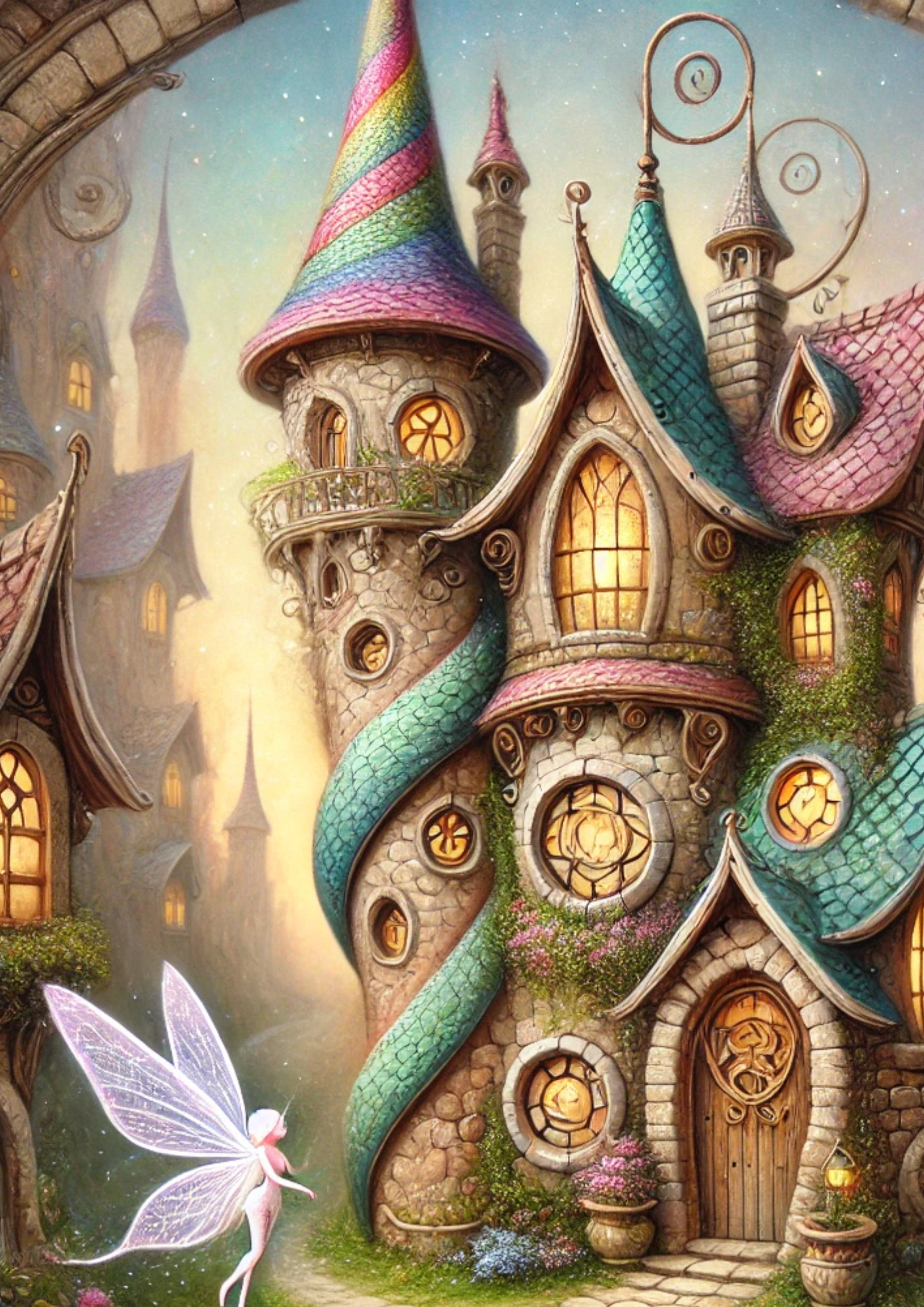 Sticker Sheet / Greeting Card – Fairy Palace Full Cat. No. 2708