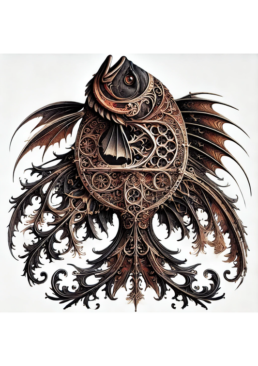 Sticker Sheet Gothic Style Fish Full Cat. No. 1889