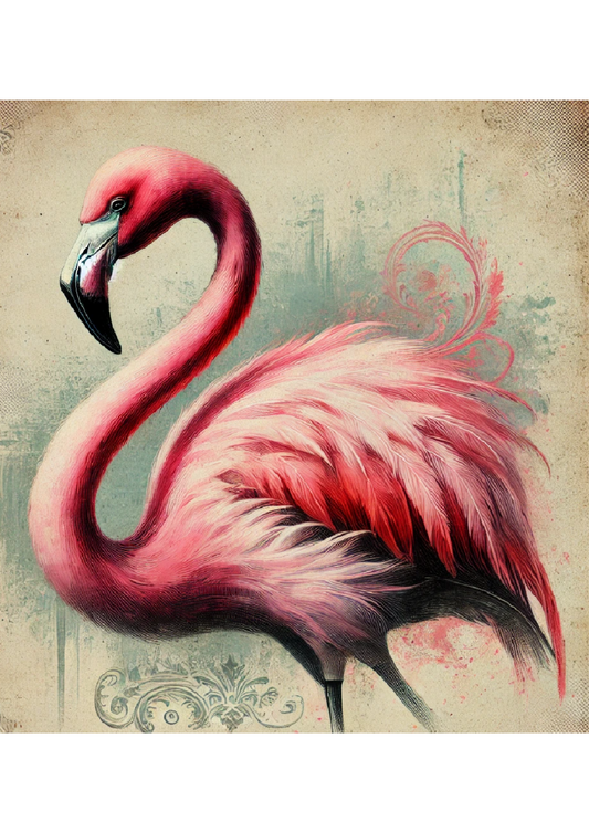 Sticker Sheet Flamingo Vintage Full Cat. No. 1671