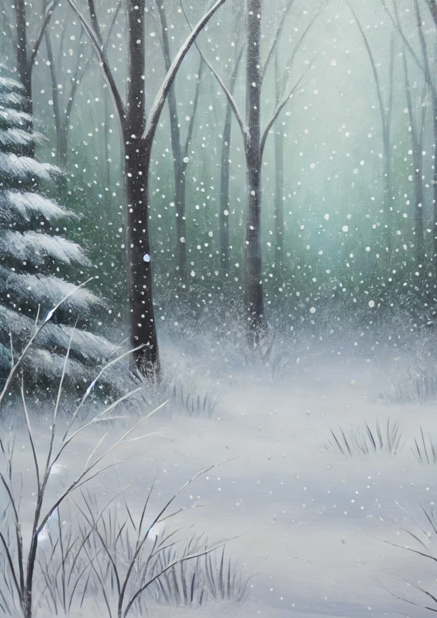 Sticker Sheet / Greeting Card – Winter Forest 2 Full Cat. No. 1895