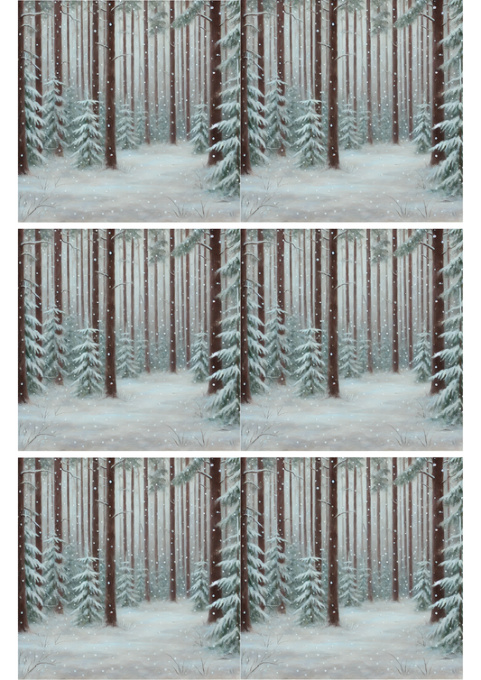 Sticker Sheet – Winter Forest Collage, Cat. No. 2210
