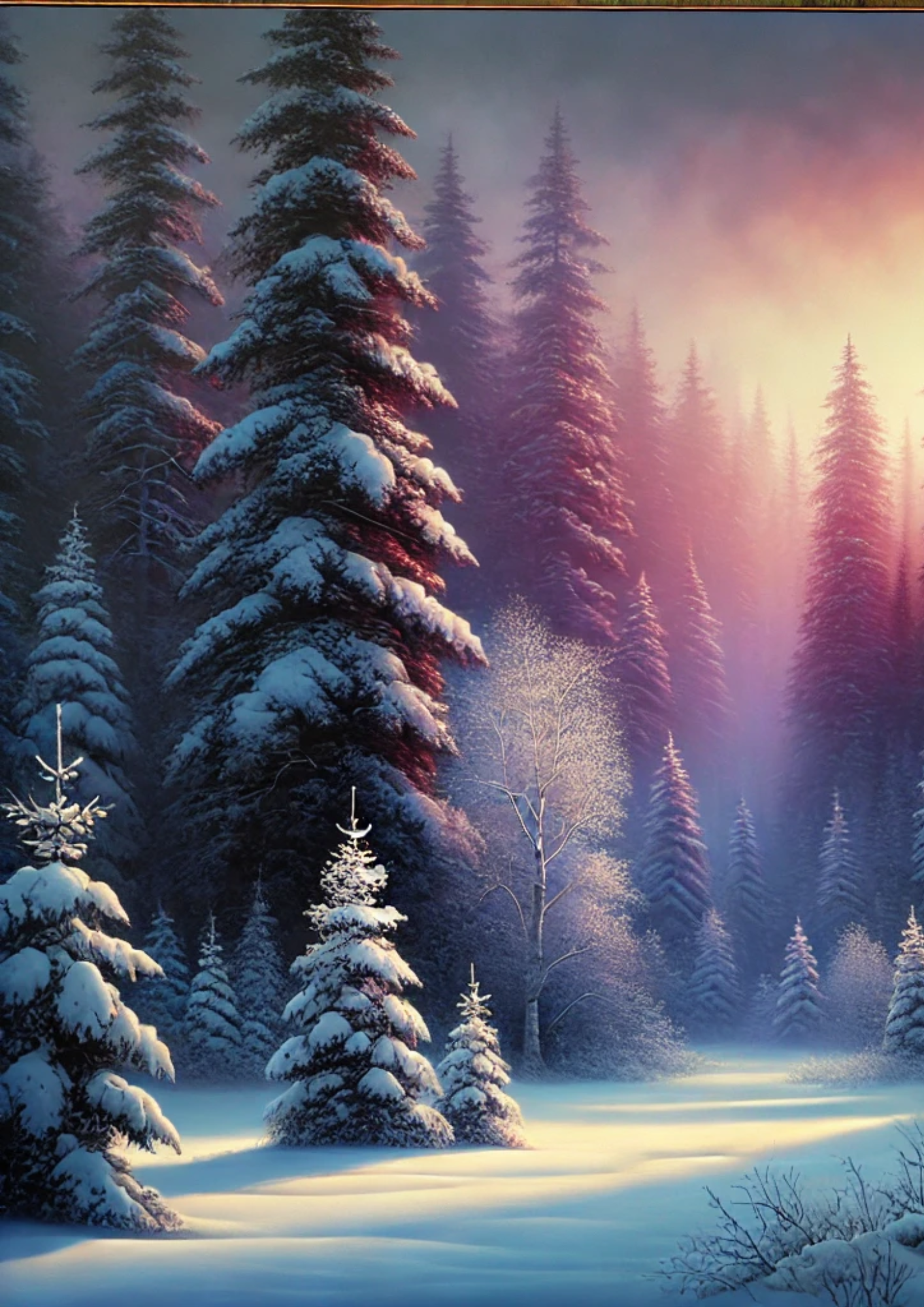 Sticker Sheet / Greeting Card – Winter Forest Full Cat. No. 1893