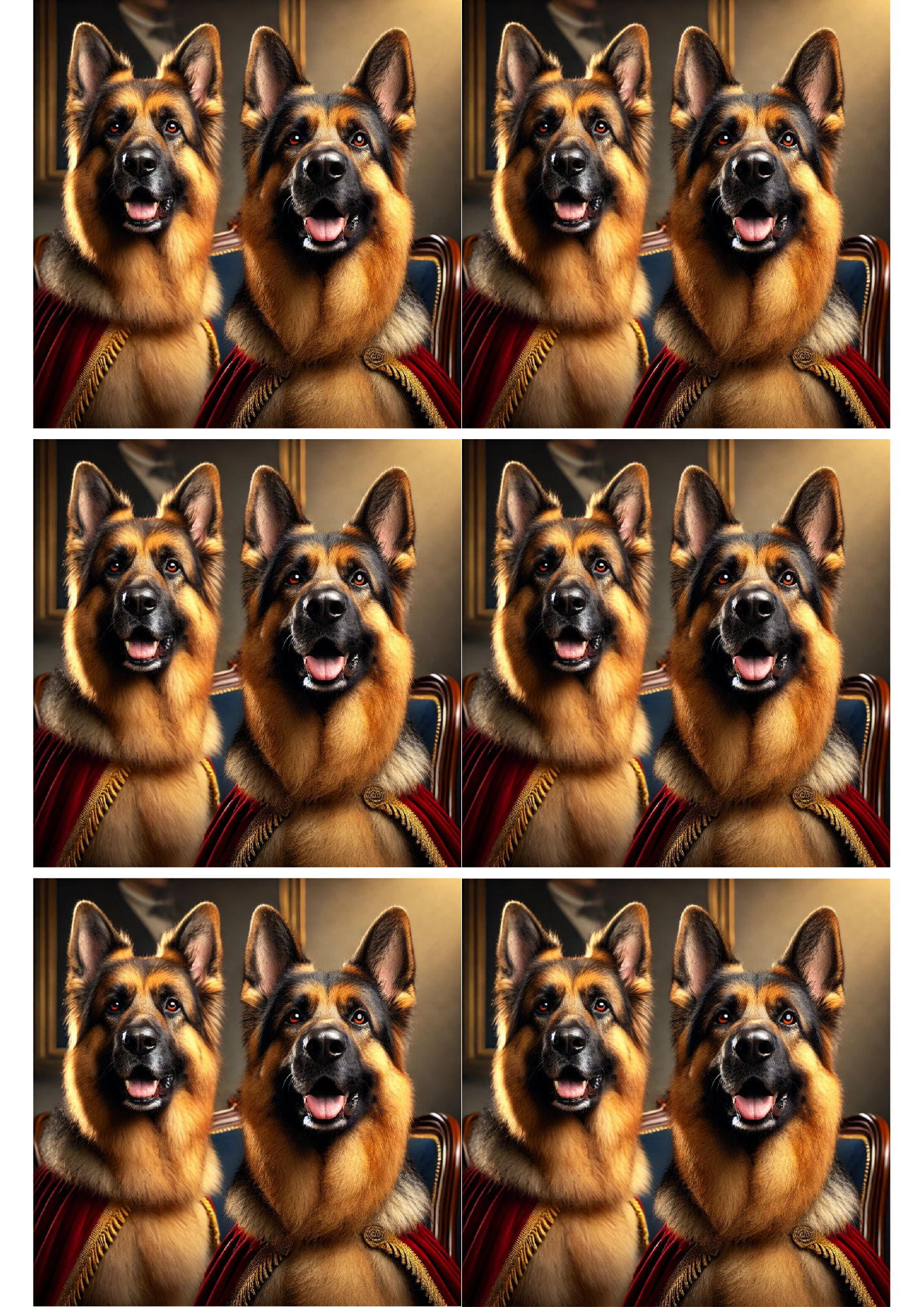 Sticker Sheet / Greeting Card – German Shepherds Collage Cat. No. 2577