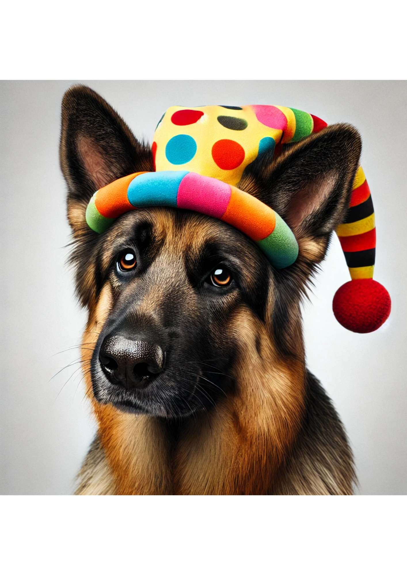 Sticker Sheet / Greeting Card – German Shepherd in a Cap Full Cat. No. 2580