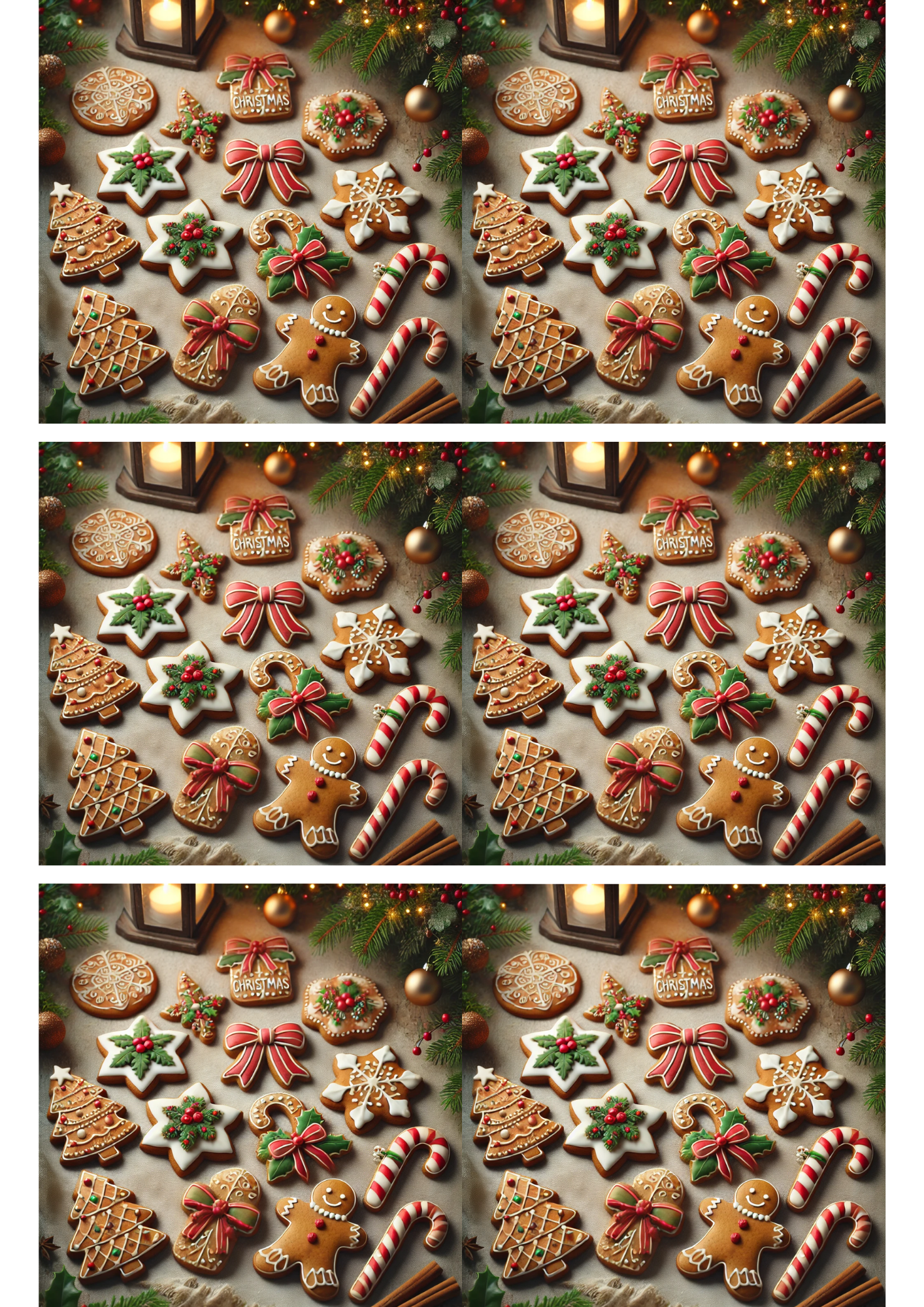 Sticker Sheet / Greeting Card – Ginger Breads Collage Cat. No. 2997