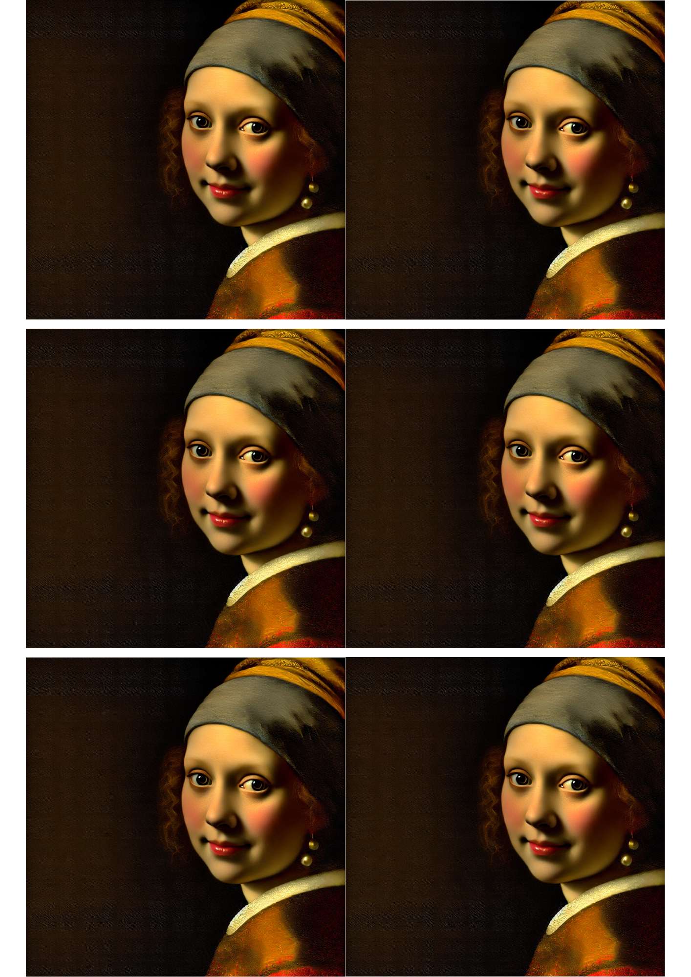 Sticker Sheet / Greeting Card – Woman in the Style of Rembrandt Collage Cat. No. 1912