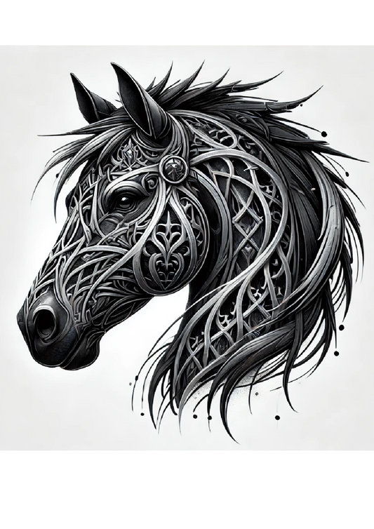 Sticker Sheet – Horse Head In Gothic Style Full Cat. No. 2404