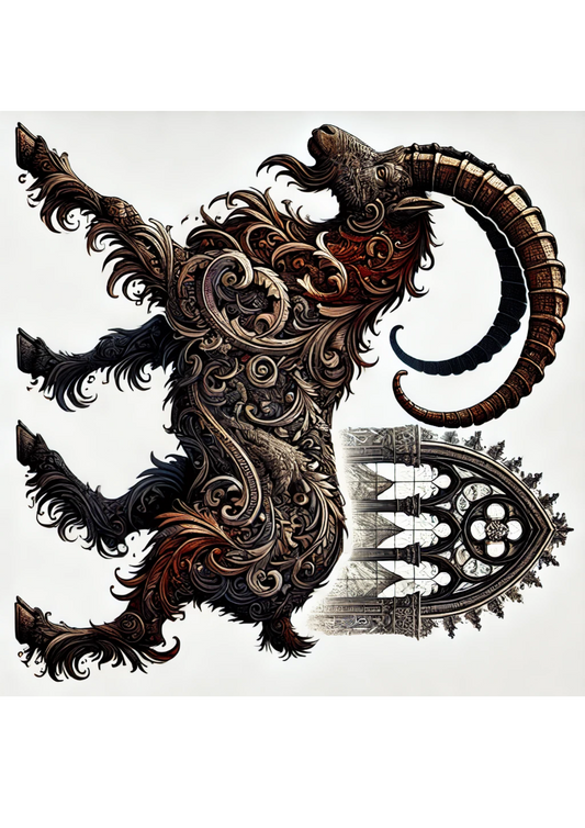 Sticker Sheet Chamois In Gothic Style Full Cat. No. 1917