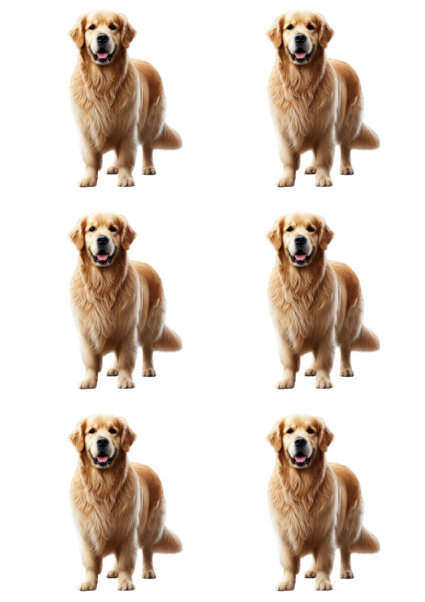 Sticker Sheet / Greeting Card – Golden Retriver Collage Cat No. 3075