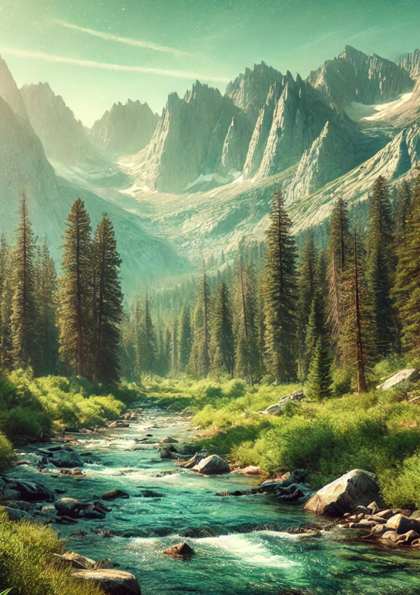 Sticker Sheet / Greeting Card – Mountain Landscape Full Cat. No. 1919