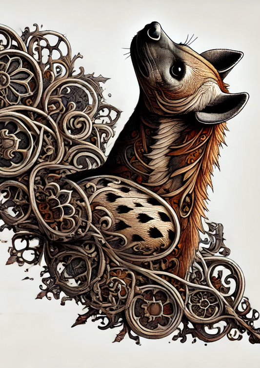 Sticker Sheet Gothic Style Hyena Full Cat. No. 1929