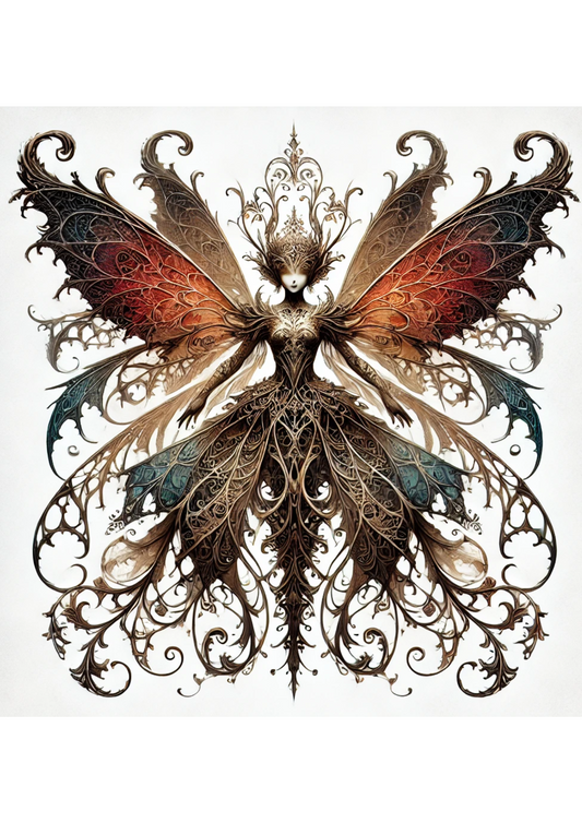 Sticker Sheet Fairy In Gothic Style Full Cat. No. 1945