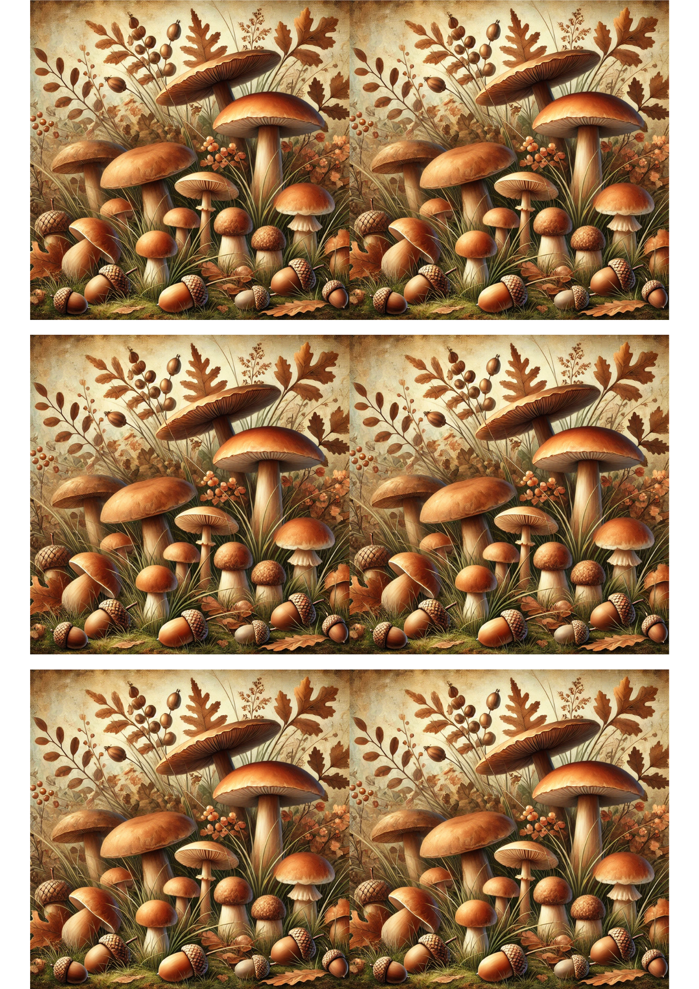 Sticker Sheet / Greeting Card – Mushrooms 2 Collage Cat. No. 3003