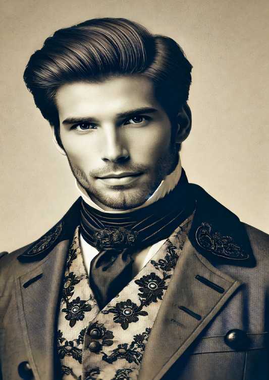 Sticker Sheet Handsome Man In Victorian Style Full Cat. No. 1430