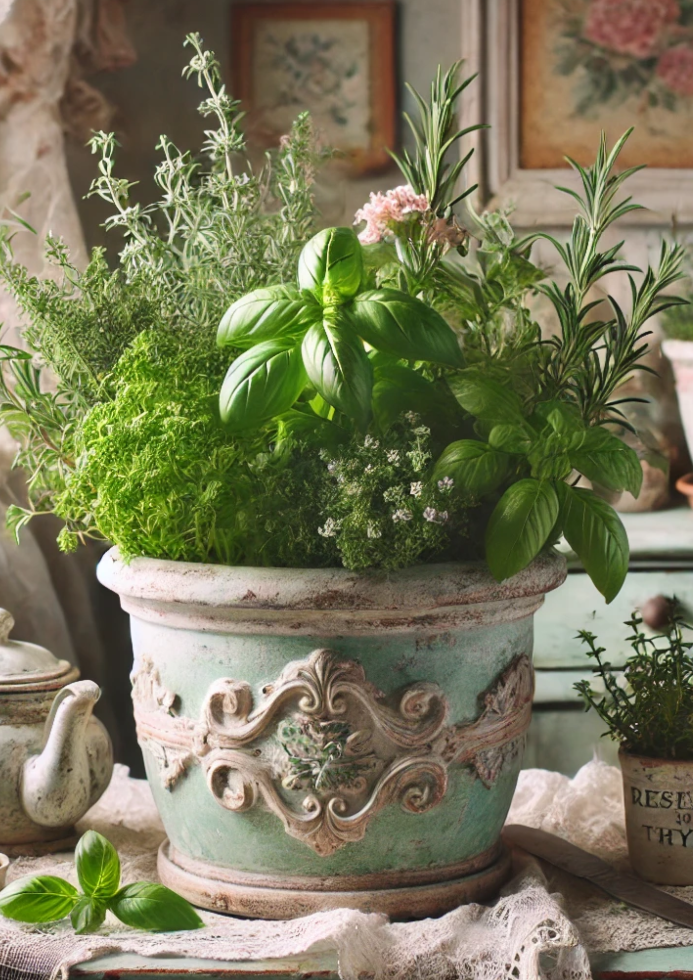 Sticker Sheet / Greeting Card – Herbs In Pot Full Cat. No. 1955